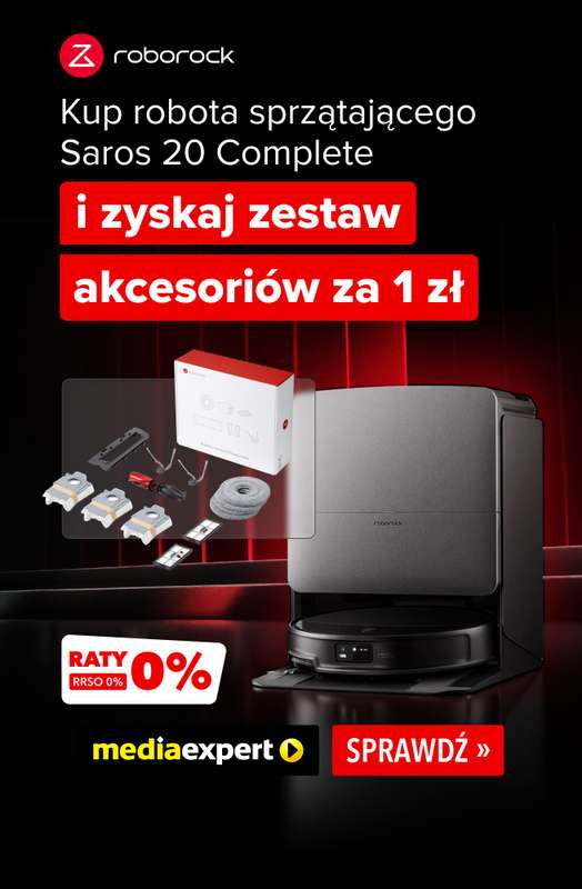 Media Expert - gazetka promocyjna Robot sprzątający Roborock + akcesoria za 1 zł! od poniedziałku 30.03 do niedzieli 19.04