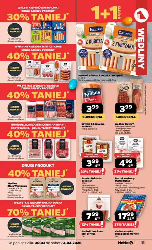 Netto - gazetka promocyjna Gazetka od poniedziałku 30.03 do soboty 04.04 - strona 11