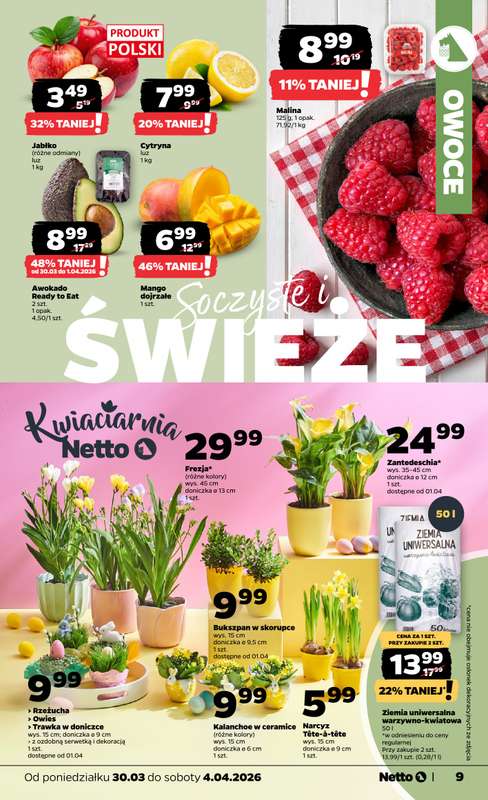 Netto - gazetka promocyjna Gazetka od poniedziałku 30.03 do soboty 04.04 - strona 9
