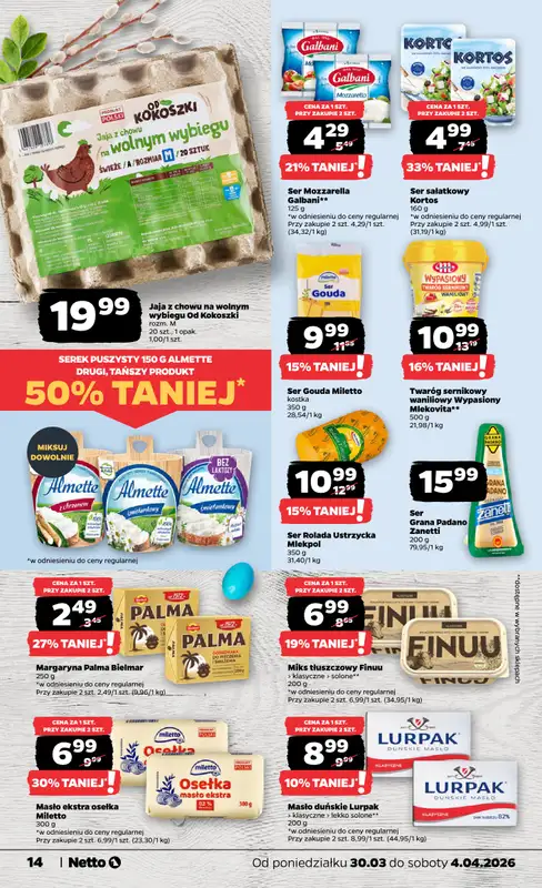 Netto - gazetka promocyjna Gazetka od poniedziałku 30.03 do soboty 04.04 - strona 14