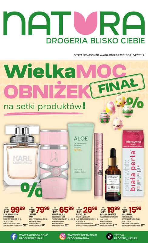 Drogerie Natura - gazetka promocyjna Gazetka od wtorku 31.03 do czwartku 16.04