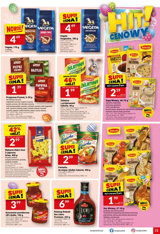 Twój Market - gazetka promocyjna Gazetka od środy 01.04 do wtorku 07.04 - strona 31