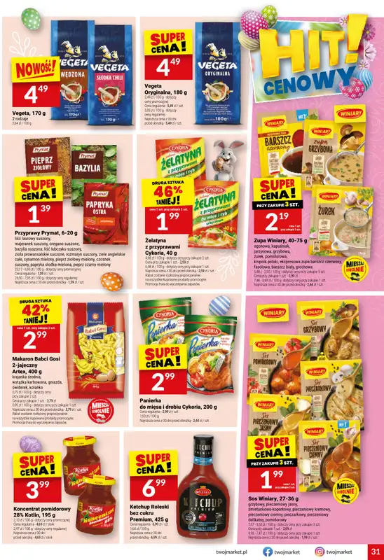 Twój Market - gazetka promocyjna Gazetka od środy 01.04 do wtorku 07.04 - strona 31