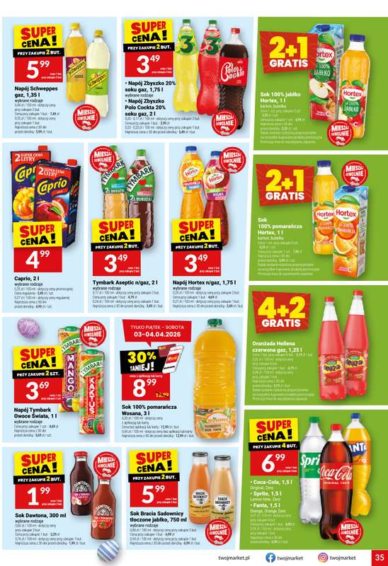 Twój Market - gazetka promocyjna Gazetka od środy 01.04 do wtorku 07.04 - strona 35