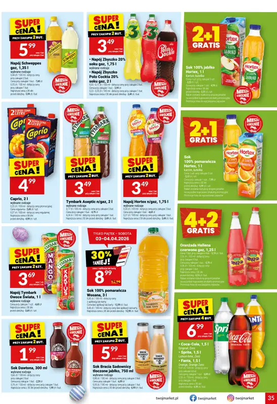Twój Market - gazetka promocyjna Gazetka od środy 01.04 do wtorku 07.04 - strona 35