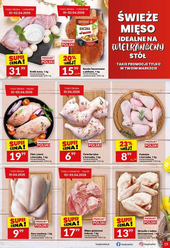 Twój Market - gazetka promocyjna Gazetka od środy 01.04 do wtorku 07.04 - strona 19