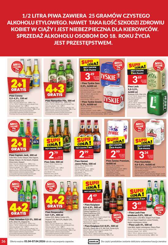 Twój Market - gazetka promocyjna Gazetka od środy 01.04 do wtorku 07.04 - strona 36