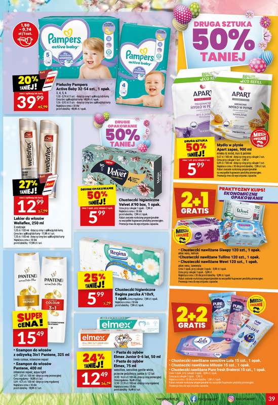 Twój Market - gazetka promocyjna Gazetka od środy 01.04 do wtorku 07.04 - strona 39