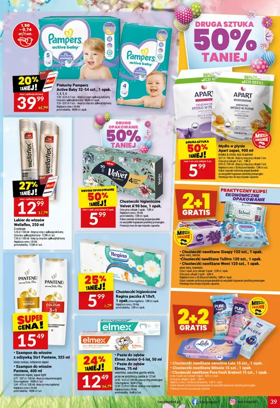 Twój Market - gazetka promocyjna Gazetka od środy 01.04 do wtorku 07.04 - strona 39