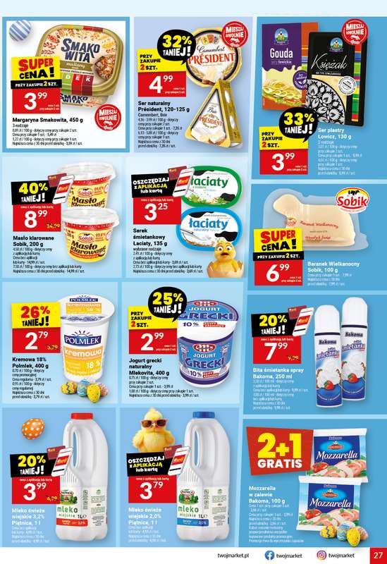 Twój Market - gazetka promocyjna Gazetka od środy 01.04 do wtorku 07.04 - strona 27