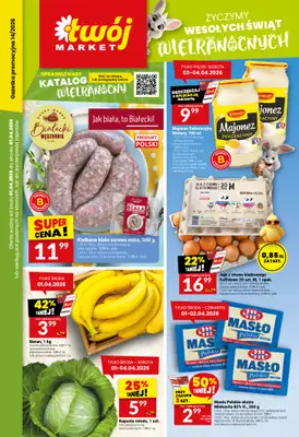 Twój Market - gazetka promocyjna Gazetka od środy 01.04 do wtorku 07.04