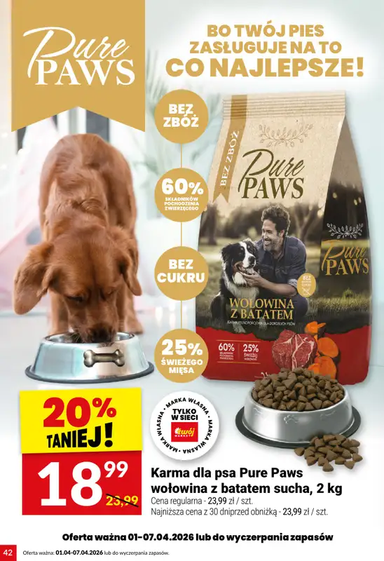 Twój Market - gazetka promocyjna Gazetka od środy 01.04 do wtorku 07.04 - strona 42