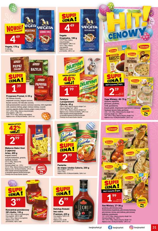 Twój Market - gazetka promocyjna Gazetka od środy 01.04 do wtorku 07.04 - strona 31