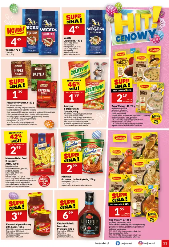 Twój Market - gazetka promocyjna Gazetka od środy 01.04 do wtorku 07.04 - strona 31