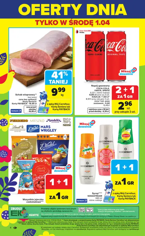 Carrefour - gazetka promocyjna Gazetka Weekend promek już od środy od środy 01.04 do soboty 04.04 - strona 4