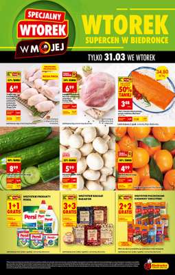 Biedronka - gazetka promocyjna Wtorek supercen w Biedronce od wtorku 31.03 do wtorku 31.03