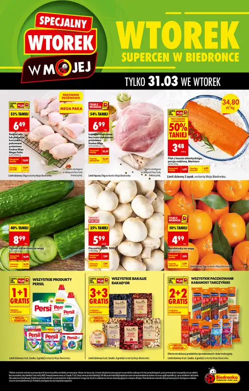 Biedronka - gazetka promocyjna Wtorek supercen w Biedronce  