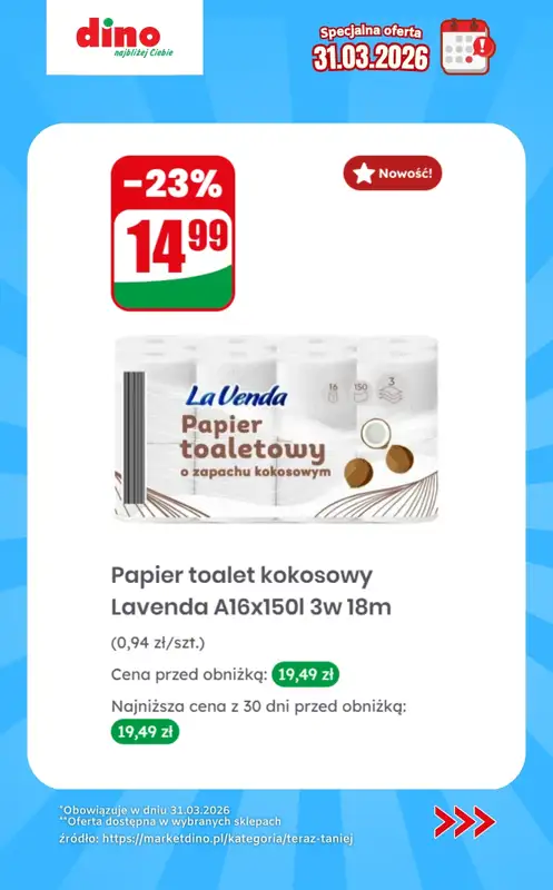 Dino - gazetka promocyjna Specjalna oferta na 31.03.2026 - promocje spoza gazetki od wtorku 31.03 do wtorku 31.03 - strona 10
