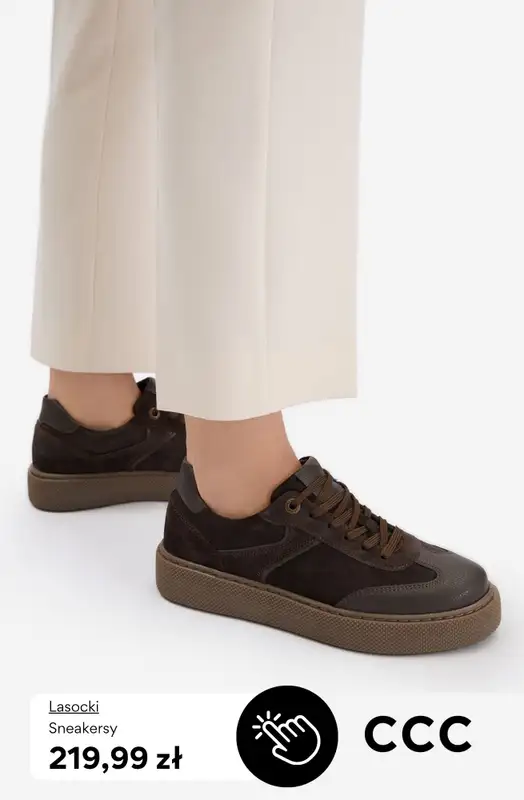 CCC - gazetka promocyjna Brązowe sneakersy damskie od wtorku 31.03  - strona 9