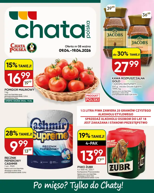 Chata Polska - gazetka promocyjna Gazetka 9-19.04  