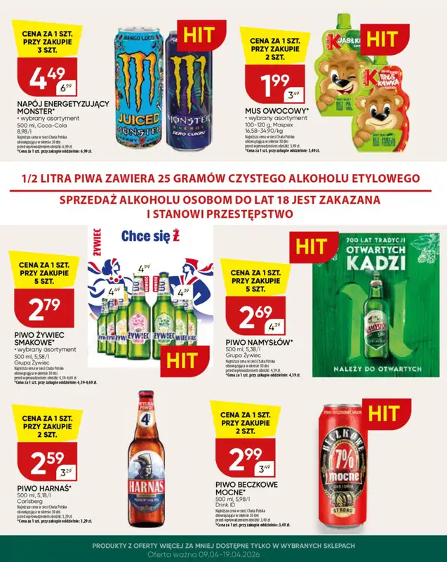 Chata Polska - gazetka promocyjna Więcej za mniej! 9.04-19.04  do niedzieli 19.04 - strona 4