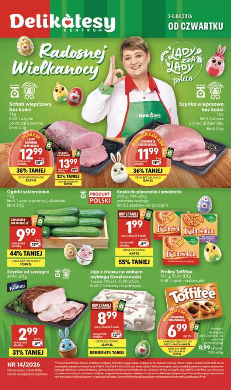 Delikatesy Centrum - gazetka promocyjna Gazetka  do środy 08.04