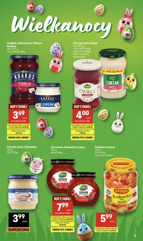 Delikatesy Centrum - gazetka promocyjna Gazetka  do środy 08.04 - strona 3