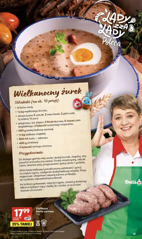 Delikatesy Centrum - gazetka promocyjna Gazetka  do środy 08.04 - strona 13