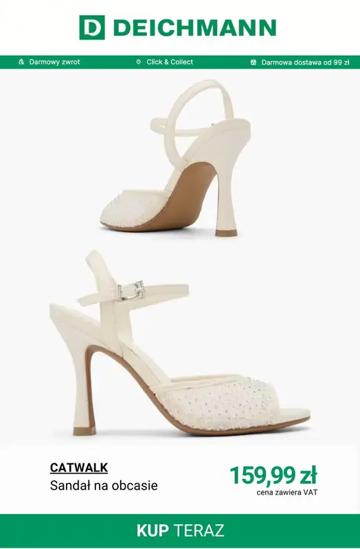 Deichmann - gazetka promocyjna Buty ślubne damskie od środy 01.04  - strona 4