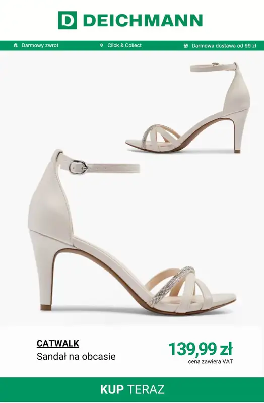 Deichmann - gazetka promocyjna Buty ślubne damskie od środy 01.04  - strona 9