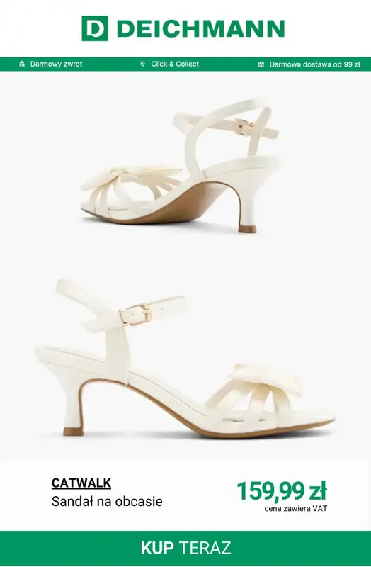 Deichmann - gazetka promocyjna Buty ślubne damskie od środy 01.04  - strona 12