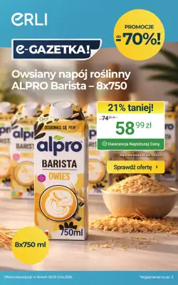 ERLI - gazetka promocyjna Zapasy do domu taniej do -68%! od środy 01.04 do niedzieli 05.04