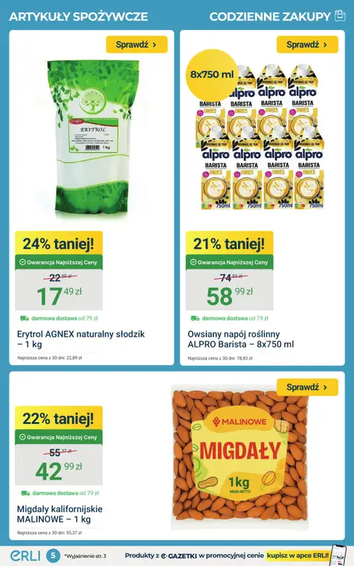 ERLI - gazetka promocyjna Zapasy do domu taniej do -68%! od środy 01.04 do niedzieli 05.04 - strona 5