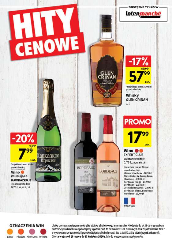 Intermarche - gazetka promocyjna Gazetka alkoholowa od wtorku 31.03 do środy 15.04 - strona 20