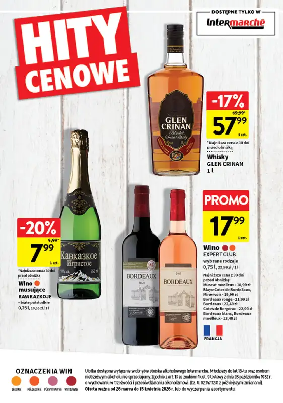 Intermarche - gazetka promocyjna Gazetka alkoholowa od wtorku 31.03 do środy 15.04 - strona 20