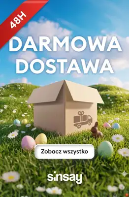 Sinsay - gazetka promocyjna Darmowa dostawa! od wtorku 31.03 do środy 01.04