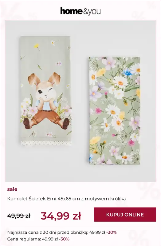 home&you - gazetka promocyjna Wiosenna wyprzedaż do -50% od wtorku 31.03 do czwartku 09.04 - strona 5