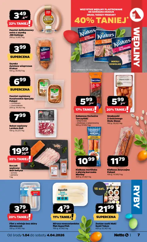 Netto - gazetka promocyjna Gazetka Spożywcza od środy 01.04 do soboty 04.04 - strona 7