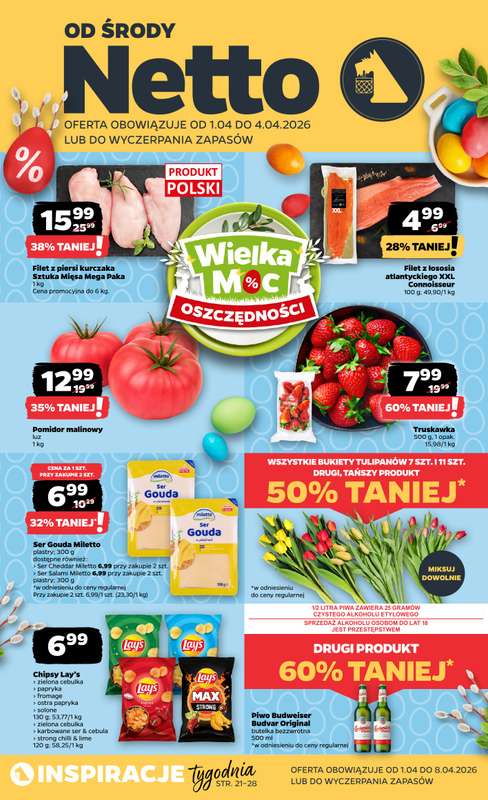 Netto - gazetka promocyjna Gazetka Spożywcza od środy 01.04 do soboty 04.04