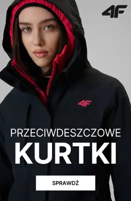 4F - gazetka promocyjna Kurtki przeciwdeszczowe od wtorku 31.03 