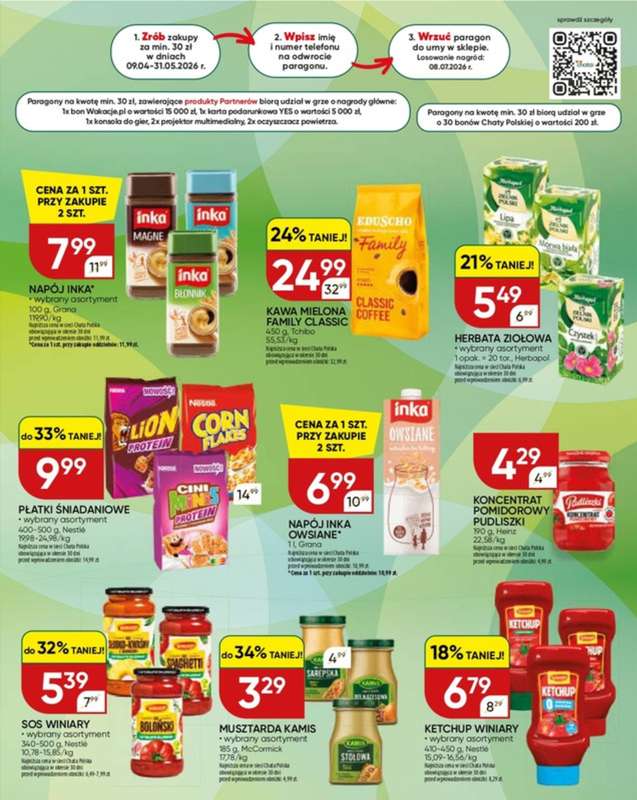 Chata Polska - gazetka promocyjna Zgarniaj wiosenne nagrody 9.04-31.05  do niedzieli 31.05 - strona 5