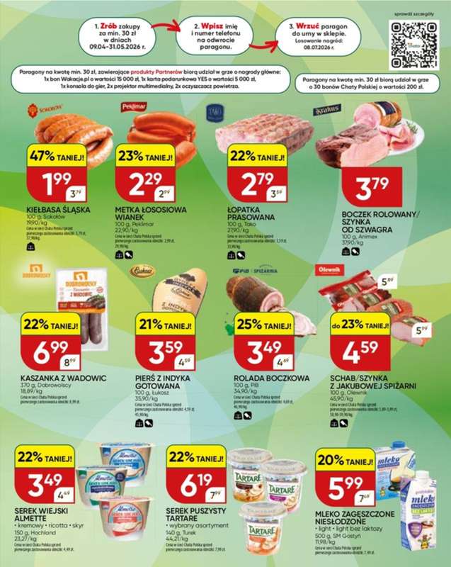 Chata Polska - gazetka promocyjna Zgarniaj wiosenne nagrody 9.04-31.05  do niedzieli 31.05 - strona 3