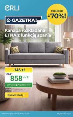 ERLI - gazetka promocyjna Umebluj i wyposaż dom do -34%! od środy 01.04 do niedzieli 05.04