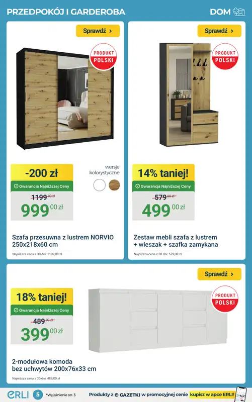 ERLI - gazetka promocyjna Umebluj i wyposaż dom do -34%! od środy 01.04 do niedzieli 05.04 - strona 5