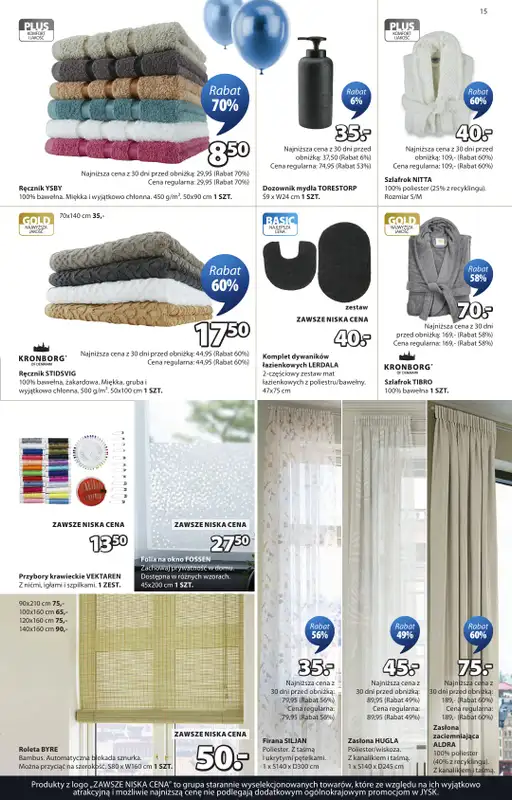 Jysk - gazetka promocyjna Świętujemy urodziny od środy 08.04 do niedzieli 26.04 - strona 15