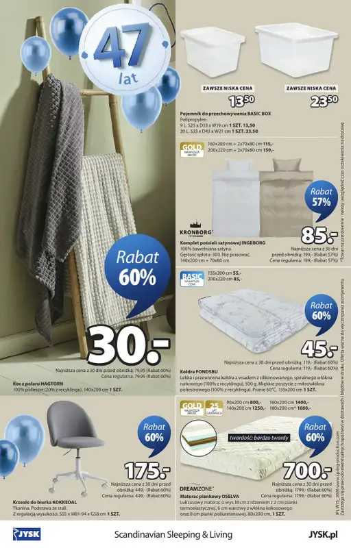 Jysk - gazetka promocyjna Świętujemy urodziny od środy 08.04 do niedzieli 26.04 - strona 16