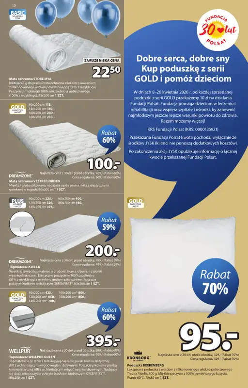 Jysk - gazetka promocyjna Świętujemy urodziny od środy 08.04 do niedzieli 26.04 - strona 10