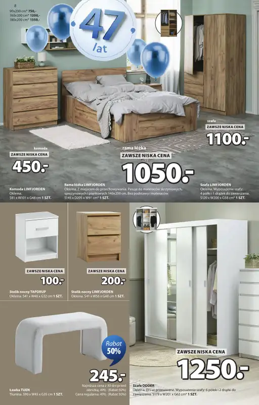 Jysk - gazetka promocyjna Świętujemy urodziny od środy 08.04 do niedzieli 26.04 - strona 8