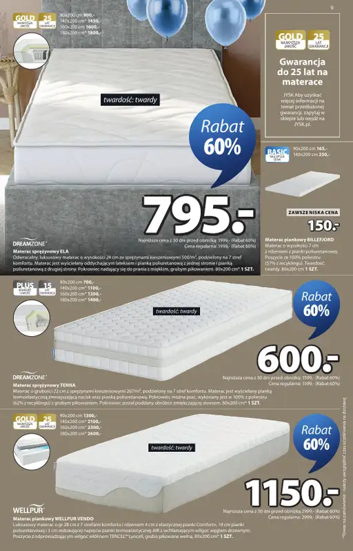 Jysk - gazetka promocyjna Świętujemy urodziny od środy 08.04 do niedzieli 26.04 - strona 9