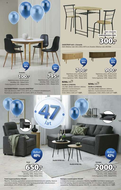 Jysk - gazetka promocyjna Świętujemy urodziny od środy 08.04 do niedzieli 26.04 - strona 6